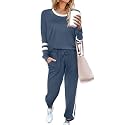 Aloodor Sweatsuit for Women 2 Piece Outfits for Womens Crewneck Sweatshirts Pullover