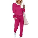 Aloodor Sweatsuit for Women 2 Piece Outfits for Womens Crewneck Sweatshirts Pullover