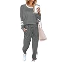 Aloodor Sweatsuit for Women 2 Piece Outfits for Womens Crewneck Sweatshirts Pullover