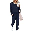 Aloodor Sweatsuit for Women 2 Piece Outfits for Womens Crewneck Sweatshirts Pullover
