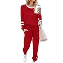 Aloodor Sweatsuit for Women 2 Piece Outfits for Womens Crewneck Sweatshirts Pullover