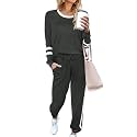 Aloodor Sweatsuit for Women 2 Piece Outfits for Womens Crewneck Sweatshirts Pullover