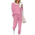 Aloodor Sweatsuit for Women 2 Piece Outfits for Womens Crewneck Sweatshirts Pullover