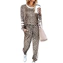 Aloodor Sweatsuit for Women 2 Piece Outfits for Womens Crewneck Sweatshirts Pullover