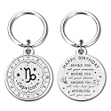 Alotozo Zodiac Keychain - 12 Constellations Birthday Gifts for Men Women - Virgo Libra Scorpio Sagittarius Bday Keyring