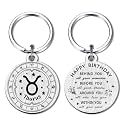 Alotozo Zodiac Keychain - 12 Constellations Birthday Gifts for Men Women - Virgo Libra Scorpio Sagittarius Bday Keyring