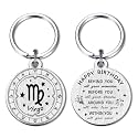 Alotozo Zodiac Keychain - 12 Constellations Birthday Gifts for Men Women - Virgo Libra Scorpio Sagittarius Bday Keyring