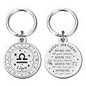 Alotozo Zodiac Keychain - 12 Constellations Birthday Gifts for Men Women - Virgo Libra Scorpio Sagittarius Bday Keyring