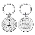Alotozo Zodiac Keychain - 12 Constellations Birthday Gifts for Men Women - Virgo Libra Scorpio Sagittarius Bday Keyring