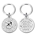 Alotozo Zodiac Keychain - 12 Constellations Birthday Gifts for Men Women - Virgo Libra Scorpio Sagittarius Bday Keyring