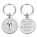 Alotozo Zodiac Keychain - 12 Constellations Birthday Gifts for Men Women - Virgo Libra Scorpio Sagittarius Bday Keyring