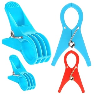 aloud creations 24 pc combo of jumbo size 12pc and large size 12pc premium cloth clips  clothes pins for indoor amp outdoor use  strong amp durable clips for clothes drying hanging and organizing
