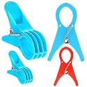 ALOUD CREATIONS 24 Pc Combo of Jumbo Size (12pc) and Large Size (12pc) Premium Cloth Clips | Clothes Pins for Indoor &amp; Outdoor Use | Strong &amp; Durable Clips for Clothes Drying, Hanging, and Organizing
