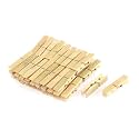 ALOUD CREATIONS 40 pcs Mini Natural Wood Pin for Photos | Natural Bamboo Wooden Clips | Close Pins for Pictures, Display Artwork, Baby Shower | Cloth Clips Peg Chimti for Decoration Crafts Hanging