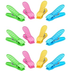 aloud creations 48 pc large size premium cloth clips  smiley shape  clothes pins for indoor amp outdoor use  strong amp durable clips for clothes drying hanging and organizing