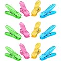 ALOUD CREATIONS 48 pc Large Size Premium Cloth Clips | Smiley Shape | Clothes Pins for Indoor &amp; Outdoor Use | Strong &amp; Durable Clips for Clothes Drying, Hanging, and Organizing