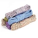 ALOUD CREATIONS Strong Nylon Braided Cotton Rope | Clothesline for Drying Clothes | 10 Meter Length | 5mm Thickness (Diameter) | Assorted Colour | Pack of 3