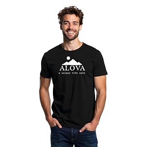 ALOVA Trendy Mens Polyester Printed Round Neck