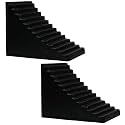 ALP Heavy Duty Wheel Chock Wheel Stopper Movable Solid EPDM Rubber for Prevents Vehicles from Rolling During Maintenance or Storage Rubber Wheel Chock (Wheel Chock Small- 1)