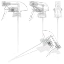 ALPENKOK 4 Pack Spray Nozzle for Bottles, Mist and Stream, 8/16 Oz (Clear)