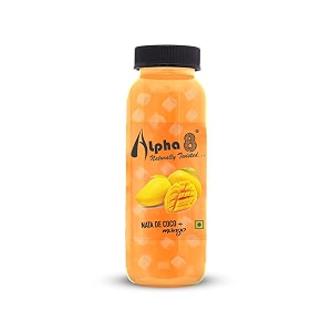 alpha 8 fruit juice infused with nata de coco - juice high fiber real natural taste pack of 6 mango