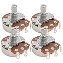 Alpha A250K Pots Metric Split Short Shaft 6.5mm Audio Taper 4Pcs