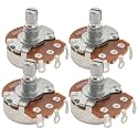 Alpha A500K Pots Metric Split Short Shaft 6.5mm Audio Taper 4Pcs