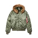 Alpha Industries Men's N-2B Short Waist Parka (XL, Black)