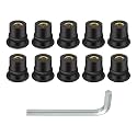 10PCS M6 Rubber Well Nut Kit for Windscreen &amp; Fairing Universal M6 6mm1/2 Wellnuts for Universal Motorcycle with Aluminum Alloy Screw Tool