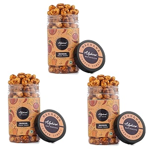 alphiro roasted makhana amp foxnuts cheese tomato x 3 3 x 75 gram  gluten free  msg free  antioxidant  rich calcium  low cholesterol  high protein immunity booster