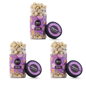 alphiro roasted makhana amp foxnuts cream and onion x 3 3 x 75 gram  gluten free  msg free  antioxidant  rich calcium  low cholesterol  high protein immunity booster