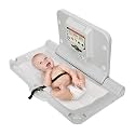 Alpine Wall Mounted Baby Changing Station - Horizontal Baby Changing Table Foldable Diaper Tables with Safety Strap for Commercial Bathroom, ADA Complaint (Hardware Included) Light Gray