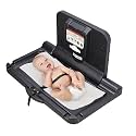 Alpine Wall Mounted Baby Changing Station - Horizontal Baby Changing Table Foldable Diaper Tables with Safety Strap for Commercial Bathroom, ADA Complaint (Hardware Included) Black