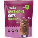 ALPINO Super Oats Overnight Oats Dark Chocolate 1kg - Overnight Rolled Oats, Protein, No Added Sugar & Salt, Gluten Free – As Seen on Shark Tank India