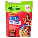 Alpino Super Muesli Fruits, Nuts &amp; Seeds 400g -12g Protein per 100g, High Fibre Multigrain Breakfast Cereal | Berry Crunch,Healthy Breakfast &amp; Snack