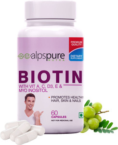 ALPSPURE Biotin with Vitamin ACD3 High PotencyMaximum