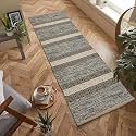 Hand Woven 100% Natural Cotton Export Quality Designer Rug,Carpet, Bed Side Runner for Bedroom,Living Room, Size-2x5 feet or 60 cms x 152 cms (Brown New)