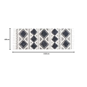 hand woven tufted 100 natural cotton export quality designer rugcarpet bed side runner for bedroomliving room size-2x5 feet or 60 cms x 152 cms