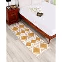Hand Woven Tufted 100% Natural Cotton Export Quality Designer Rug,Carpet, Bed Side Runner for Bedroom,Living Room, Size-2x5 feet or 60 cms x 152 cms (Beige)