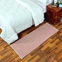 Hand Woven Tufted 100% Natural Cotton Export Quality Designer Rug,Carpet, Bed Side Runner for Bedroom,Living Room, Size-2x5 feet or 60 cms x 152 cms (Plain Designer)