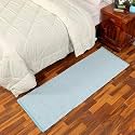 Hand Woven 100% Natural Cotton Export Quality Designer Rug,Carpet, Bed Side Runner for Bedroom,Living Room, Size-2x5 feet or 60 cms x 152 cms(Turquoise Lehar)