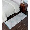 Hand Woven Tufted 100% Natural Cotton Export Quality Designer Rug,Carpet, Bed Side Runner for Bedroom,Living Room, Size-2x5 feet or 60 cms x 152 cms (Sky Tufted)