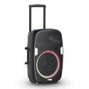 Altec Lansing - Bluetooth Speaker, Wireless Trolley with Microphone, Rechargeable Party Speaker with LED Lights, Karaoke DJ Input and USB Charger