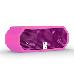altec lansing imw457-pp jacket h2o 2 bluetooth speaker ip67 waterproof shockproof and snowproof rated and it floats rating 8 hours of battery ultra portable compact design pink