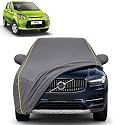 Alto 800 100% Waterproof Car Cover | Dustproof Sun Protection Cover | Soft Cotton Lining | Triple Stitched | Mirror Pocket | Antenna Pocket | All Weather Body Cover (Grey with Yellow Piping)