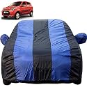 Alto 800 Dustproof Car Cover with Mirror Pockets, Royal Blue Stripes, Taffeta Polyster,Triple Stitched, Compatible with Maruti Alto 800 Car Cover (2012 to 2022), Alto 800 Car Accessories