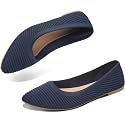 ALTOCIS Womens Knit Ballet Flats Ladies Comfortable Pointed-Toe Dressy Shoes Casual Soft Flat Shoes Ballerina Walking Flats Shoes