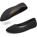 ALTOCIS Womens Knit Ballet Flats Ladies Comfortable Pointed-Toe Dressy Shoes Casual Soft Flat Shoes Ballerina Walking Flats Shoes