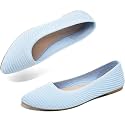 ALTOCIS Womens Knit Ballet Flats Ladies Comfortable Pointed-Toe Dressy Shoes Casual Soft Flat Shoes Ballerina Walking Flats Shoes