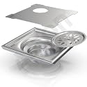 ALTON ALD1005, SS-304 Grade, 6x6 INCH, Cut, Bathroom Grating Square, Matte